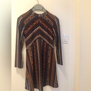 Free People knee length colourful dress